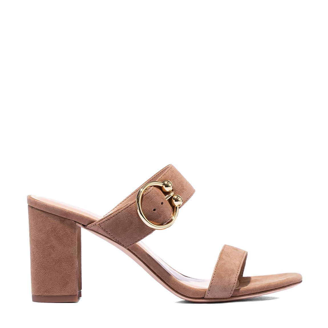 Beige Belinda Suede Block Sandals main product photo