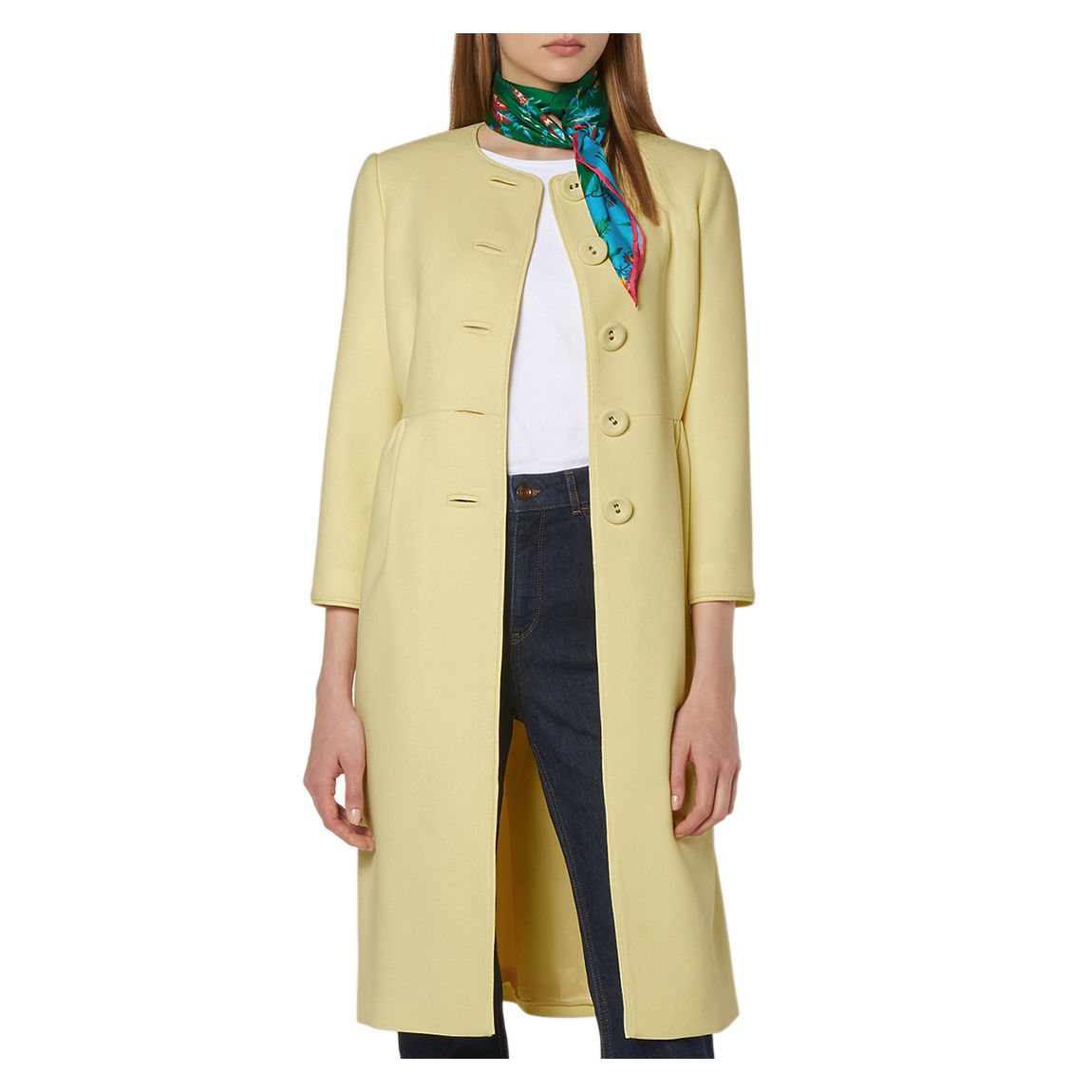 Yellow Georgia Button Through Coat main product photo