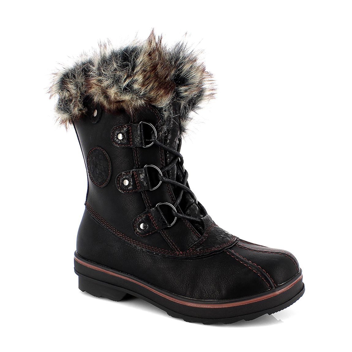Black Croc Emmy Tall Snow Boots main product photo