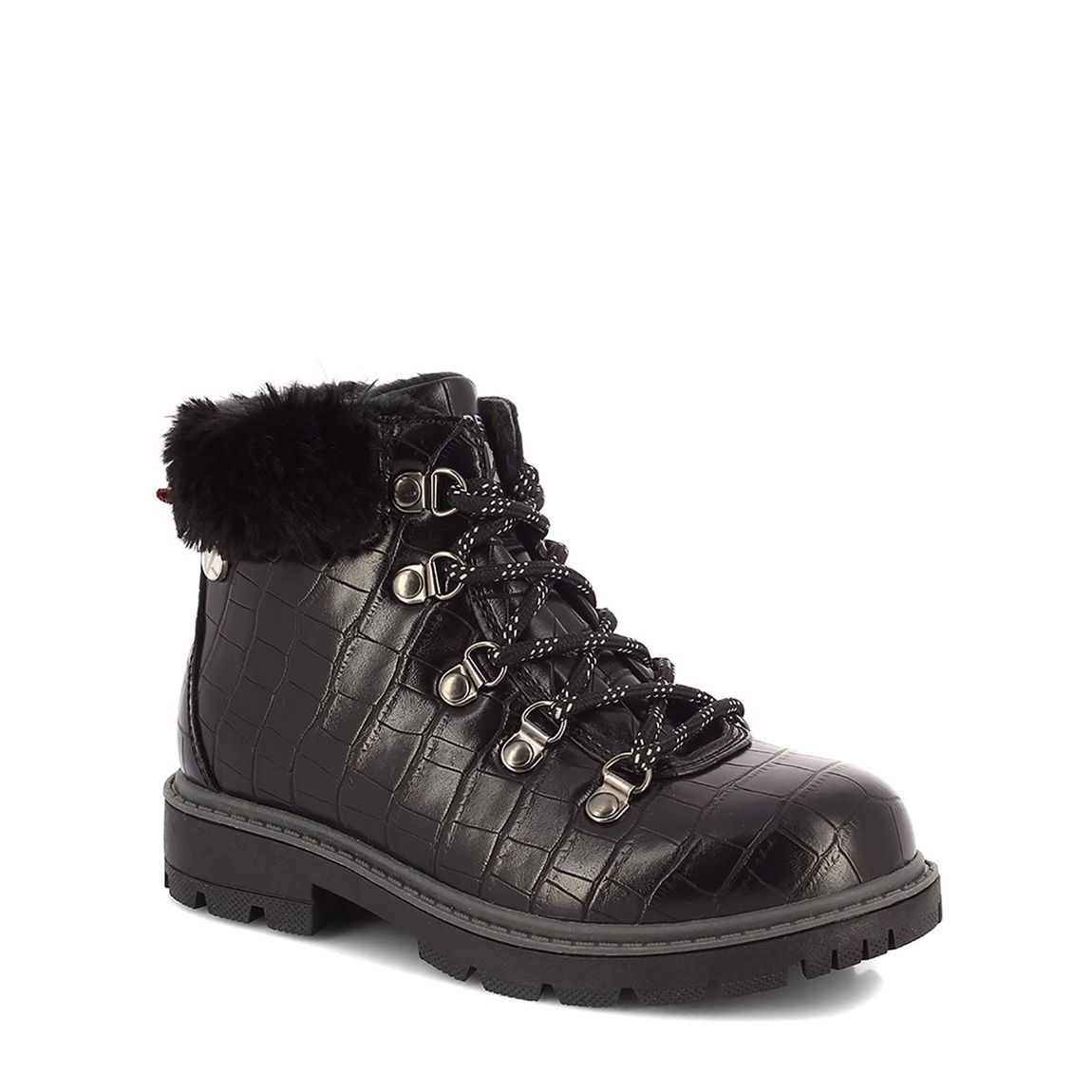 Kids Black Aya Hiker Boots main product photo