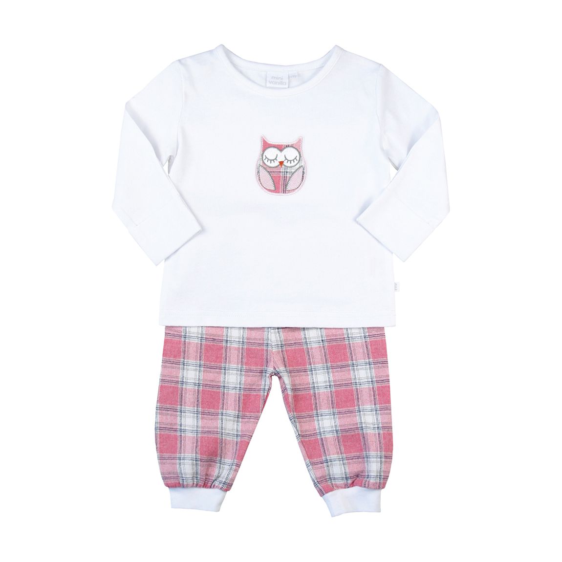 Baby Girl's Owl Pyjamas with Integrated Scratch Mitts main product photo