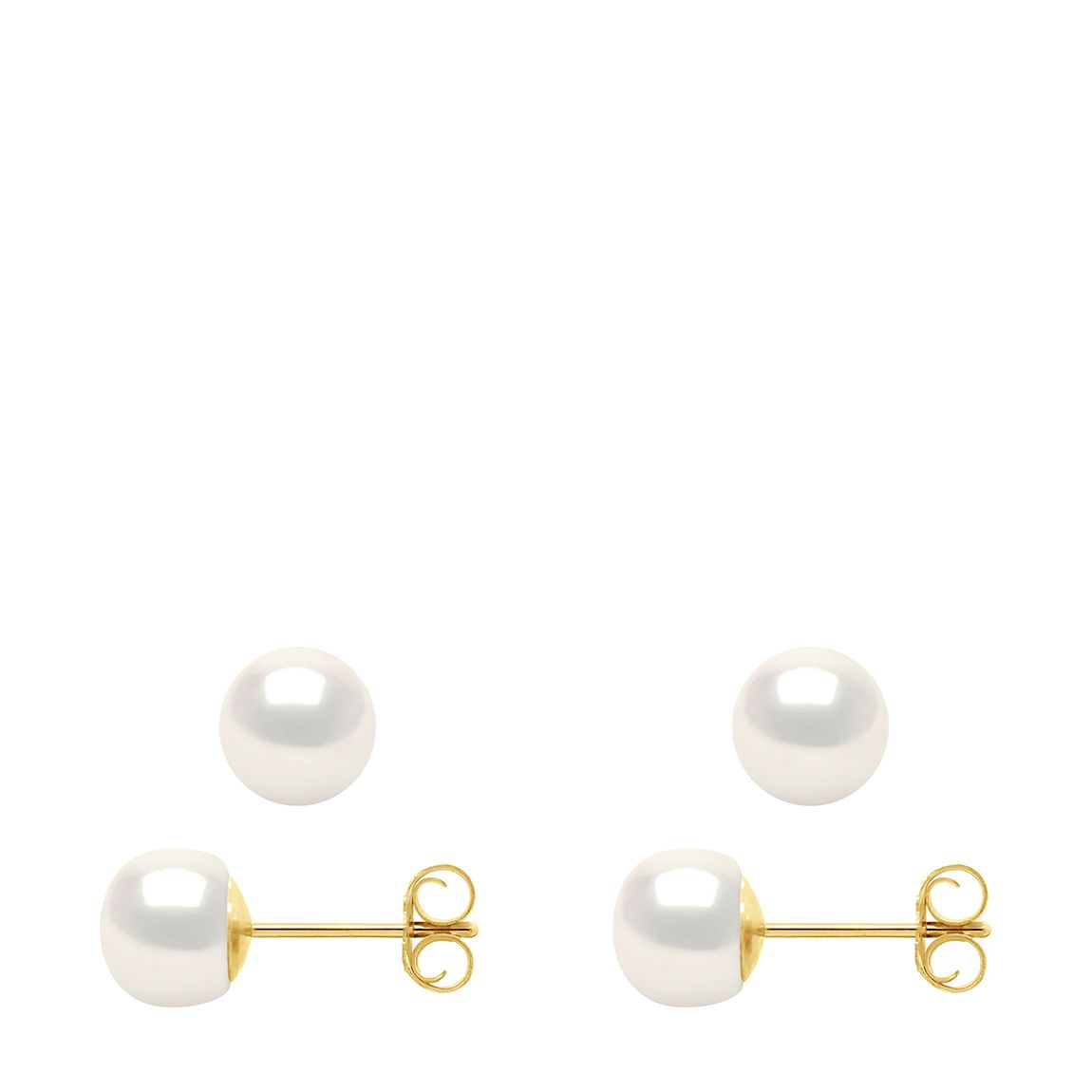 White Freshwater Pearl Stud Earrings main product photo