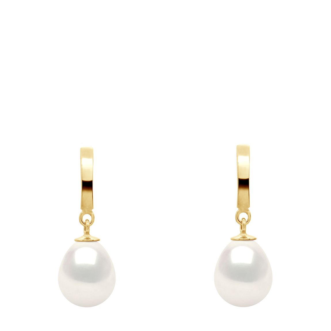 White Gold Freshwater Pearl Stud Earrings main product photo