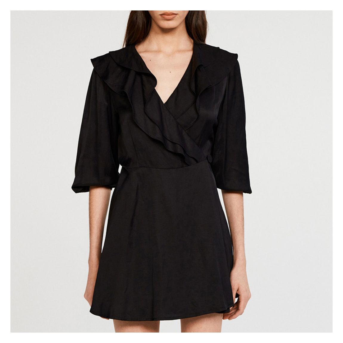 Black Rire Ruffle Mini Dress main product photo