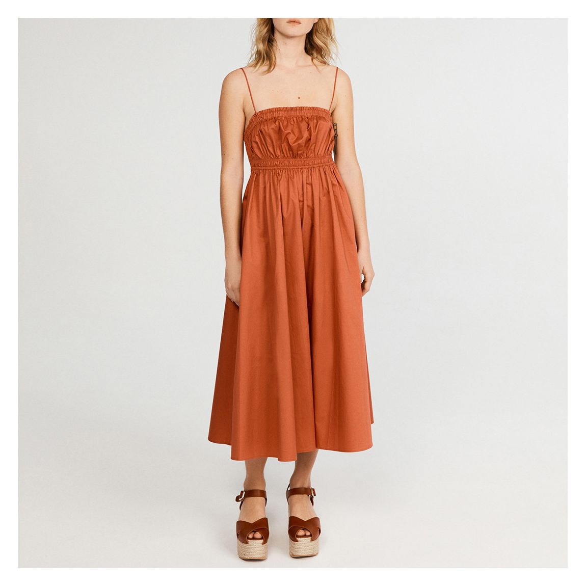 Rust Rion Cotton Dress main product photo