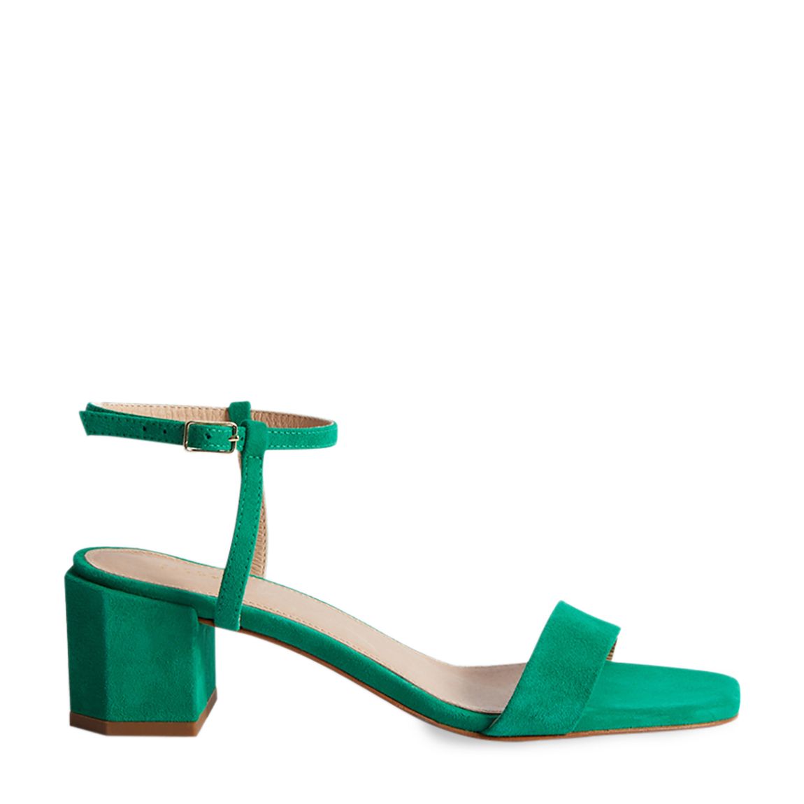 Green Abbeyevelours Leather Heeled Sandals main product photo