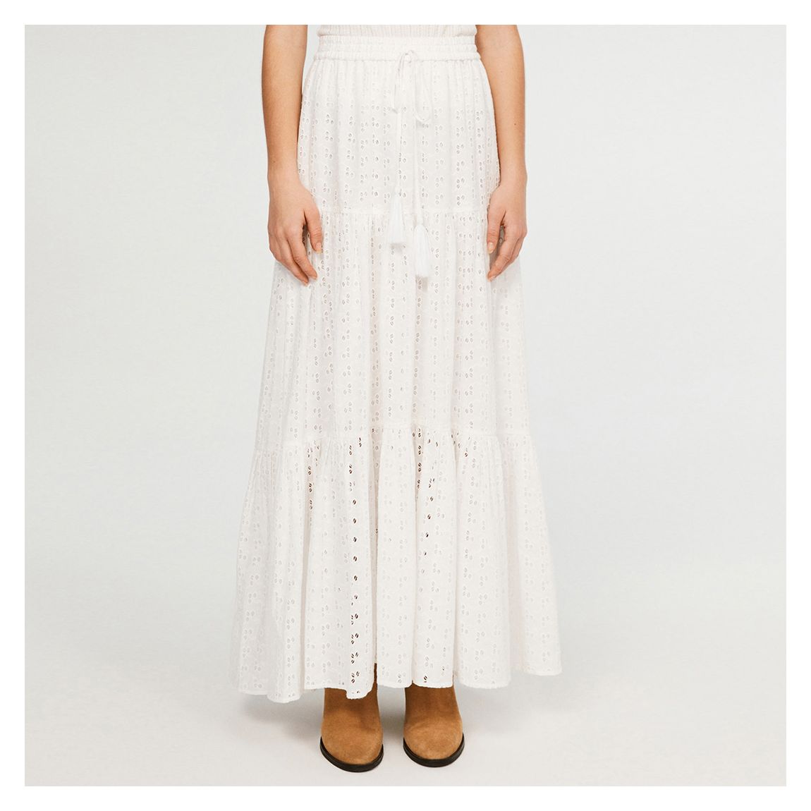 Ecru Stella Woven Skirt main product photo