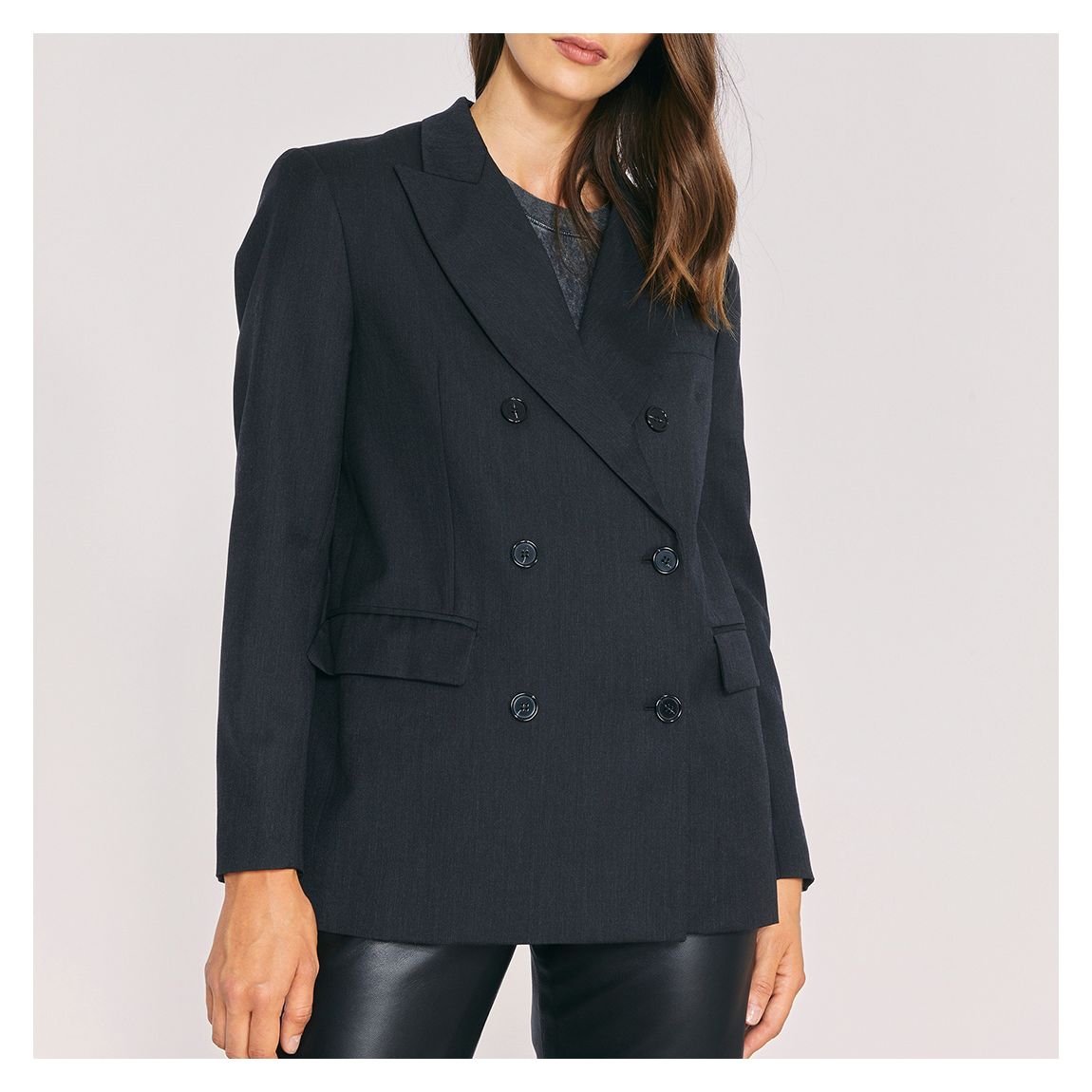 Dark Grey Alliza Wool Jacket main product photo