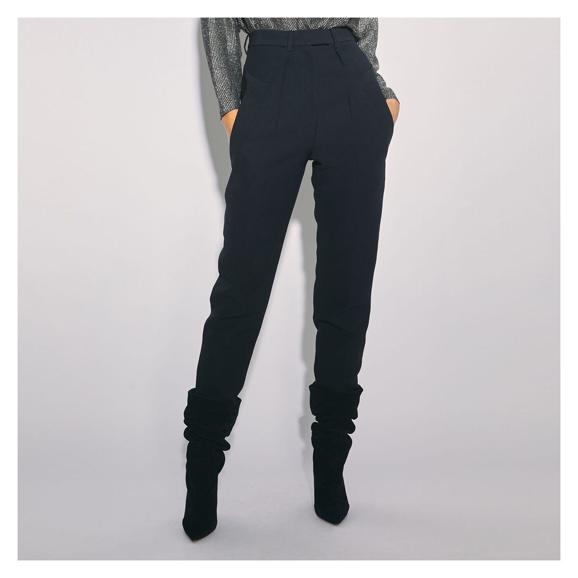 Black Stoff Wool Blend Trousers main product photo