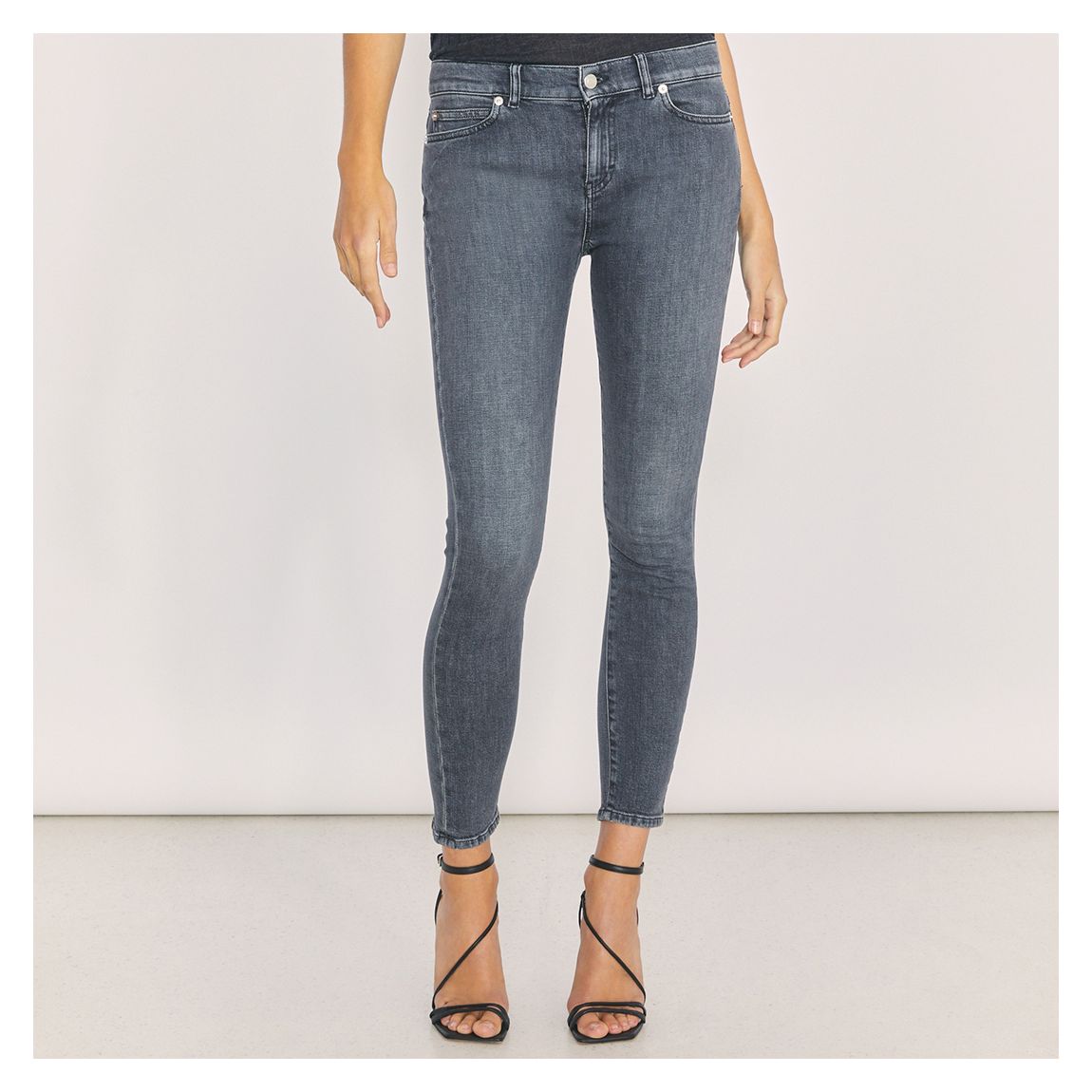 Grey Washed Tober Skinny Stretch Jeans main product photo
