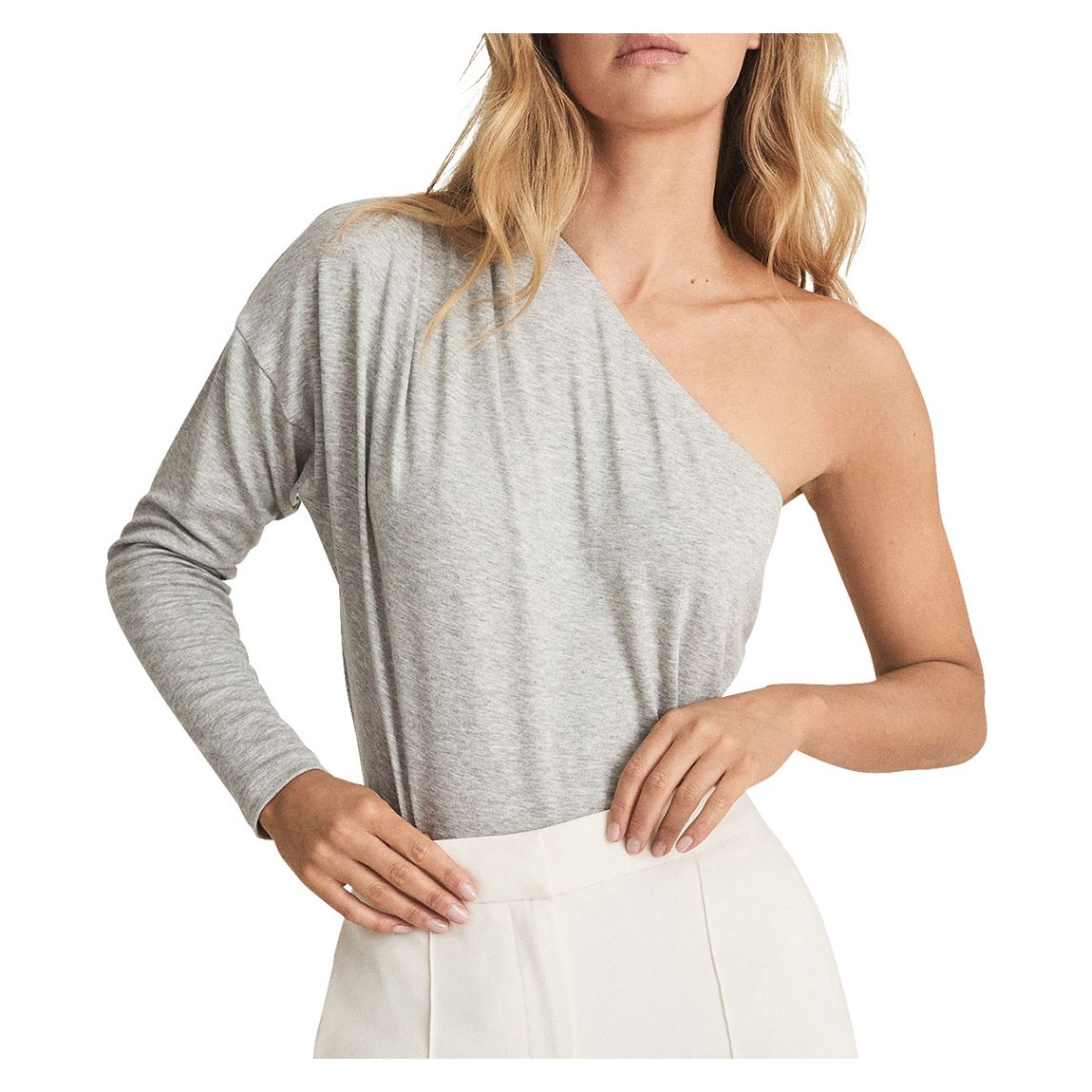 Grey June One Shoulder Bodysuit main product photo