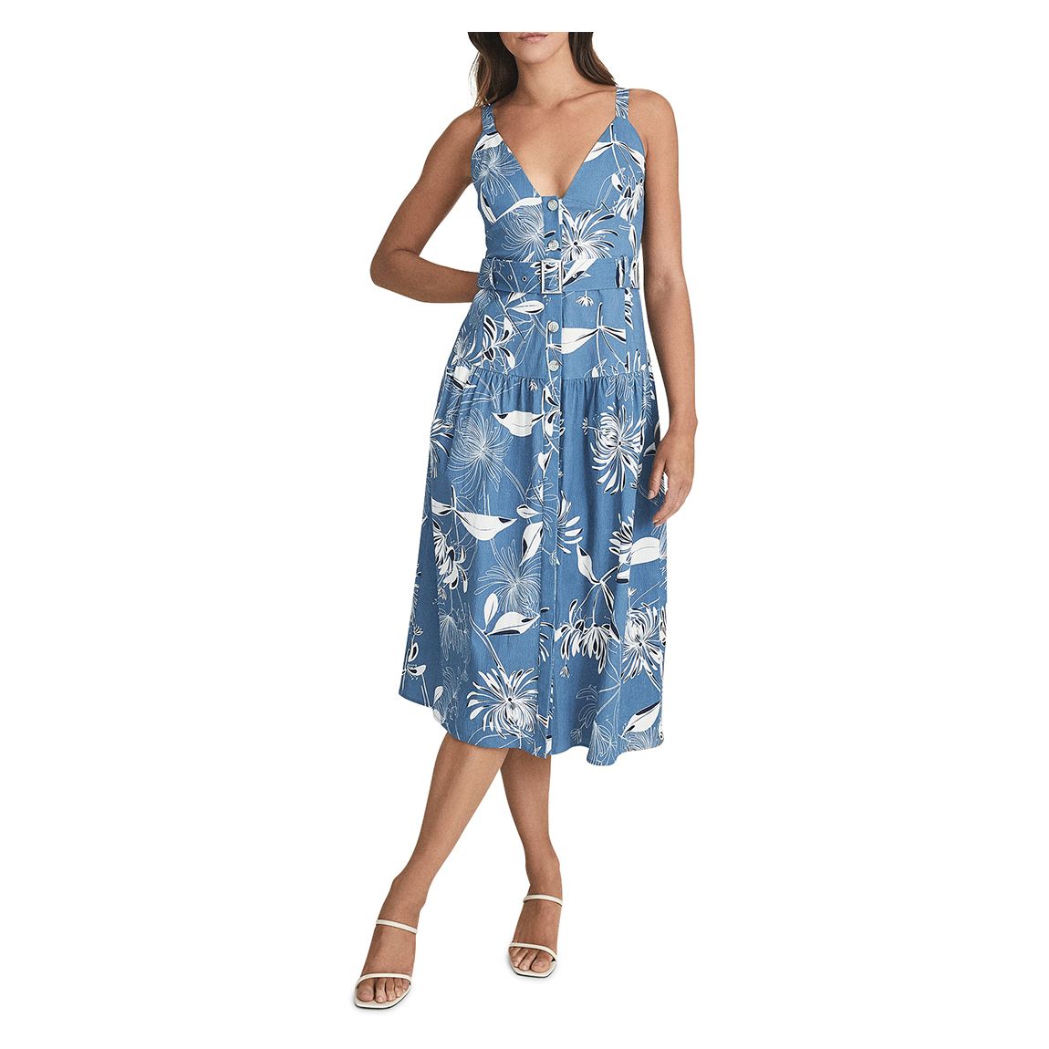 Blue Noah Printed Midi Dress main product photo