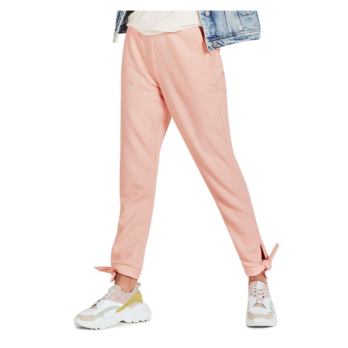 Pink Poppy Tie Cuff Cotton Jogger main product photo