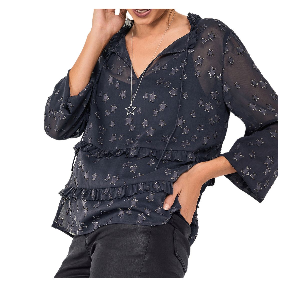 Navy Etoile Blouse main product photo
