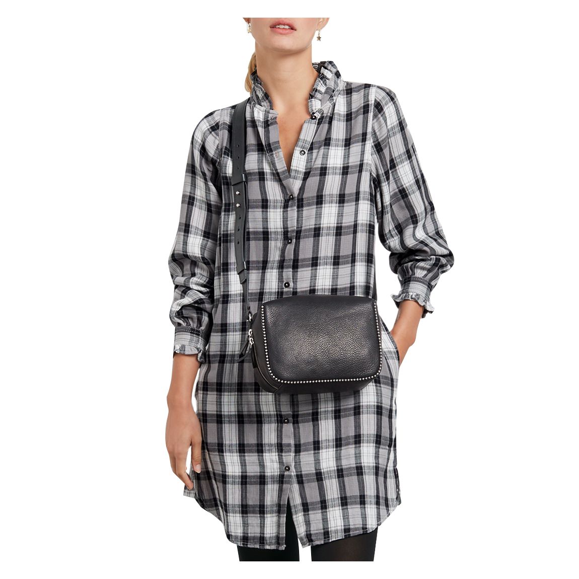 Grey Check Carolina Cotton Dress main product photo