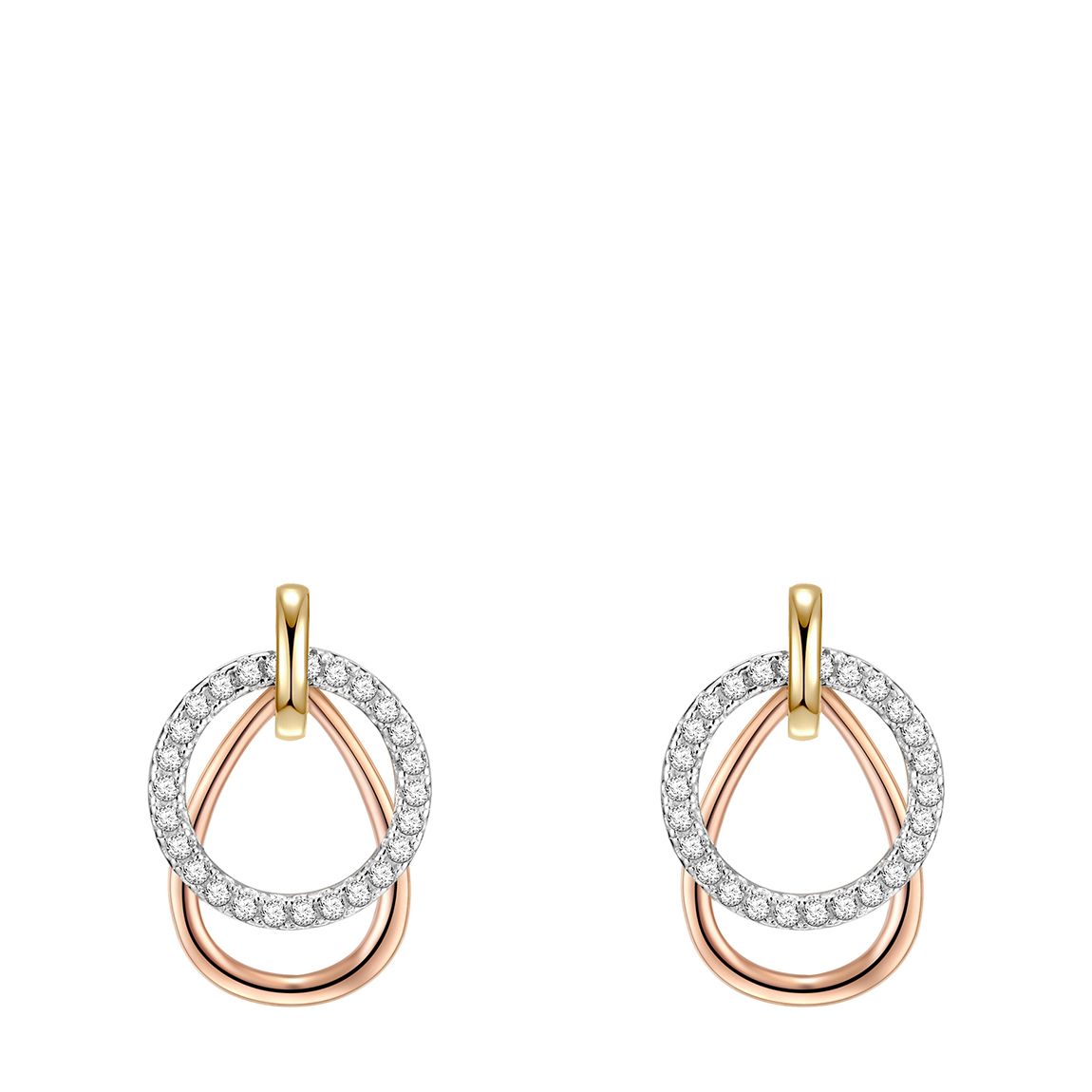 Rose Gold Silver Earrings main product photo