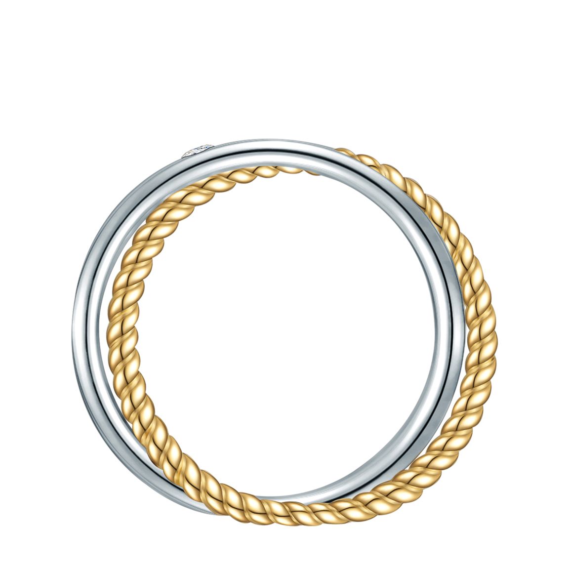 Silver/ Gold Diamond Ring main product photo