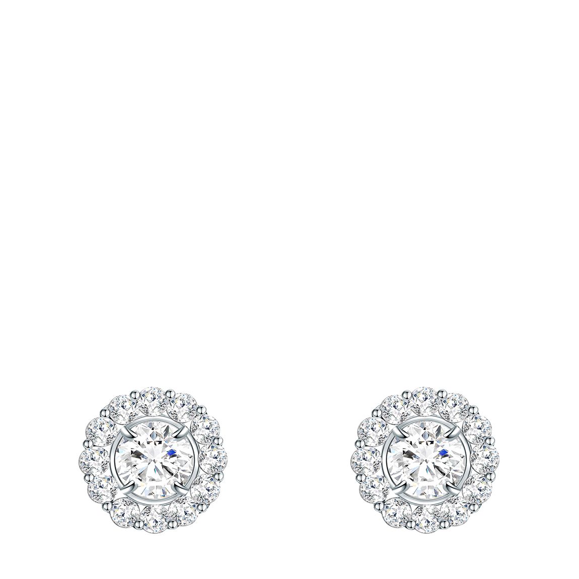 Zirconia White Cubic Ear studs main product photo