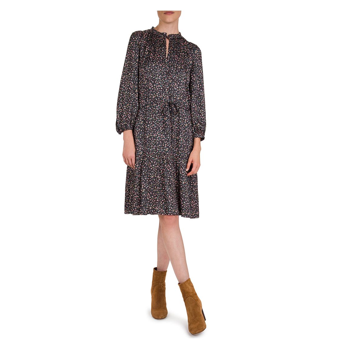 Black Dixie Floral Print Dress main product photo