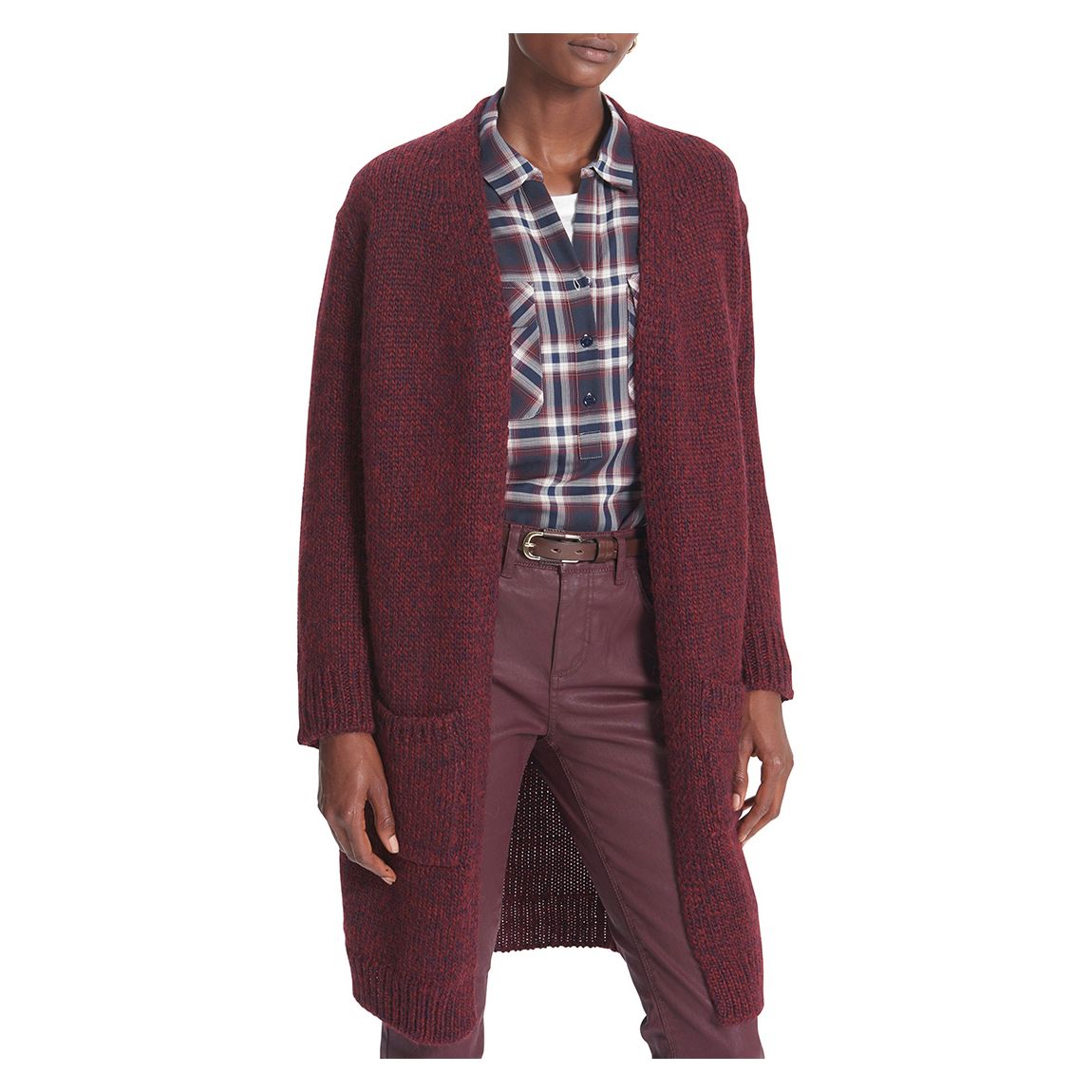 Red Wool Blend Cardigan main product photo