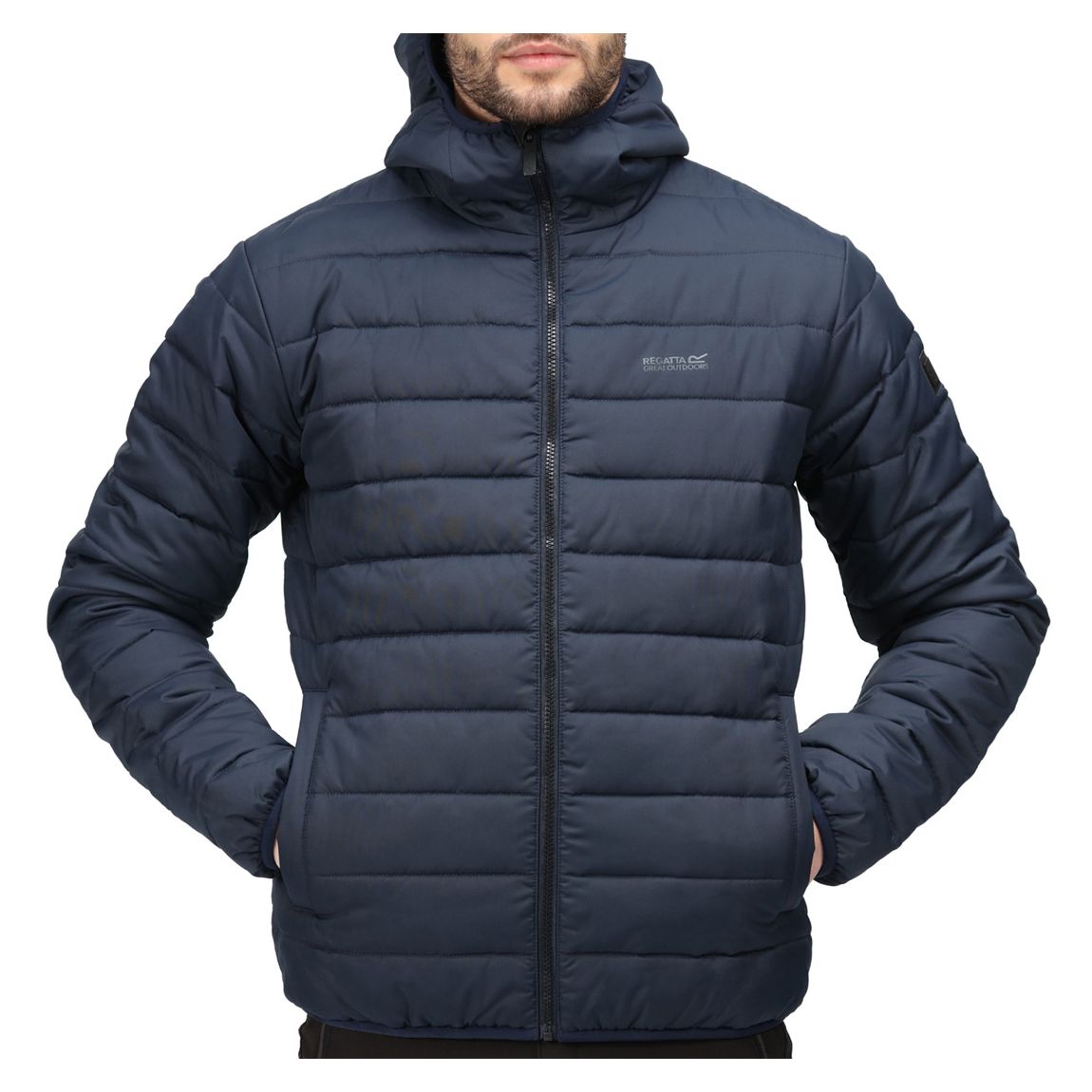 Navy Insulated Quilted Jacket main product photo