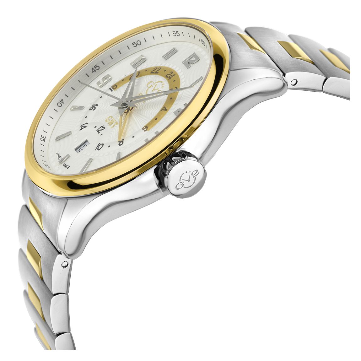 Men's Silver GV2 Giromondo Stainless Steel Watch main product photo