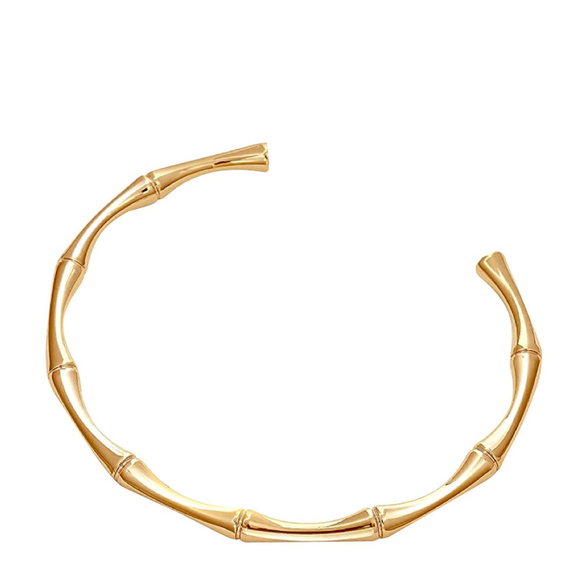 18K Gold Bamboo Cuff Bangle main product photo