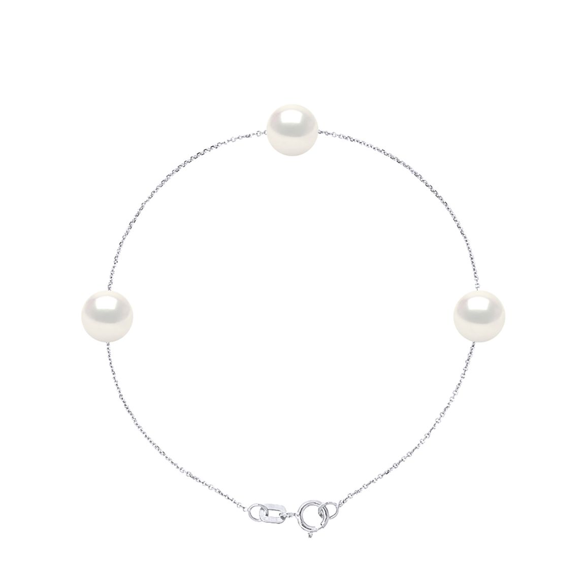 White Three Pearl Bracelet main product photo