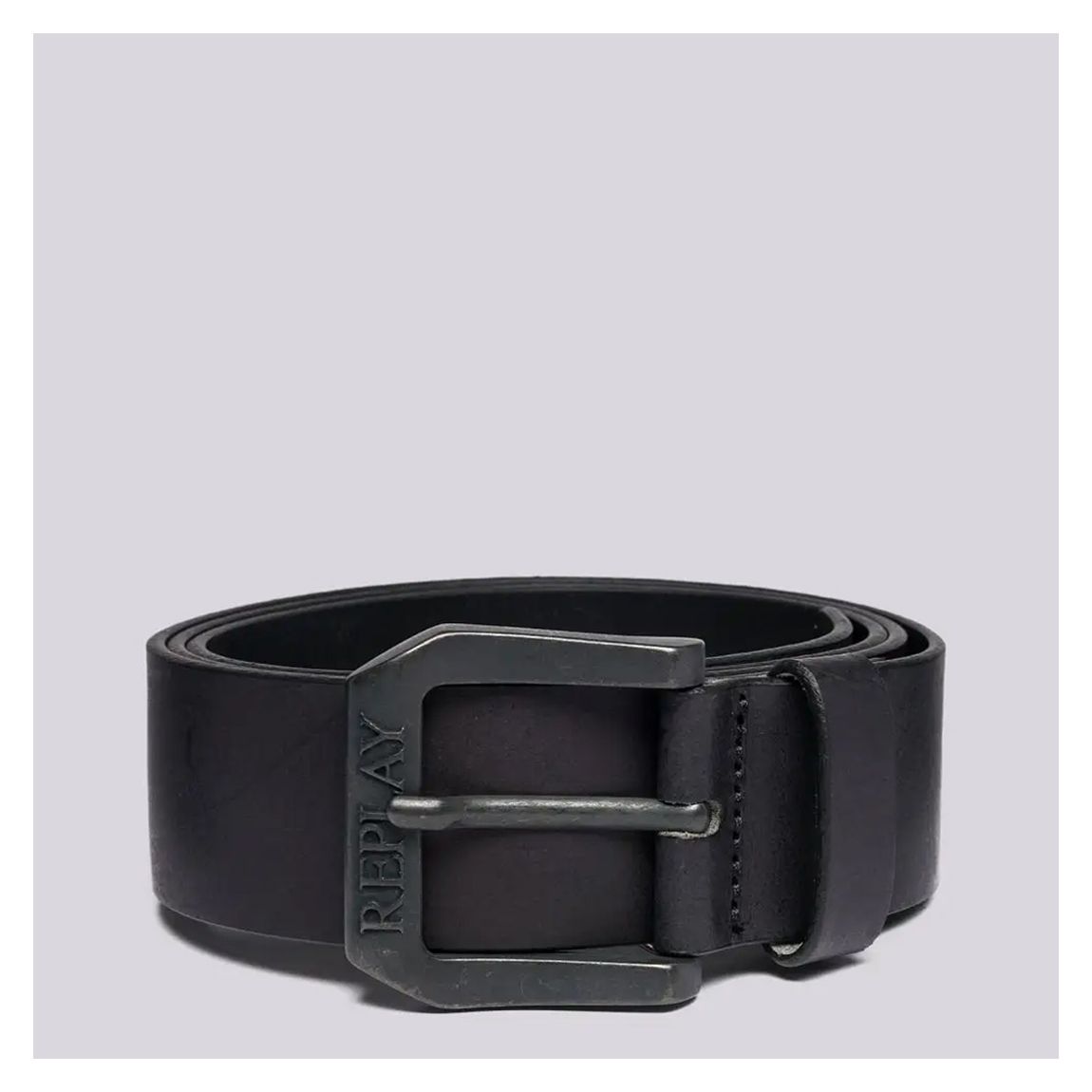 Black Brushed Leather Belt main product photo