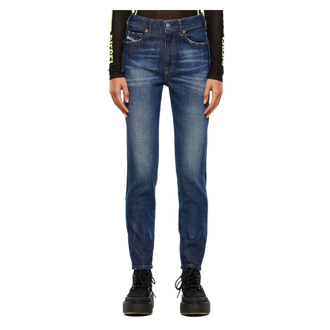Blue Joy Tapered Stretch Jeans main product photo
