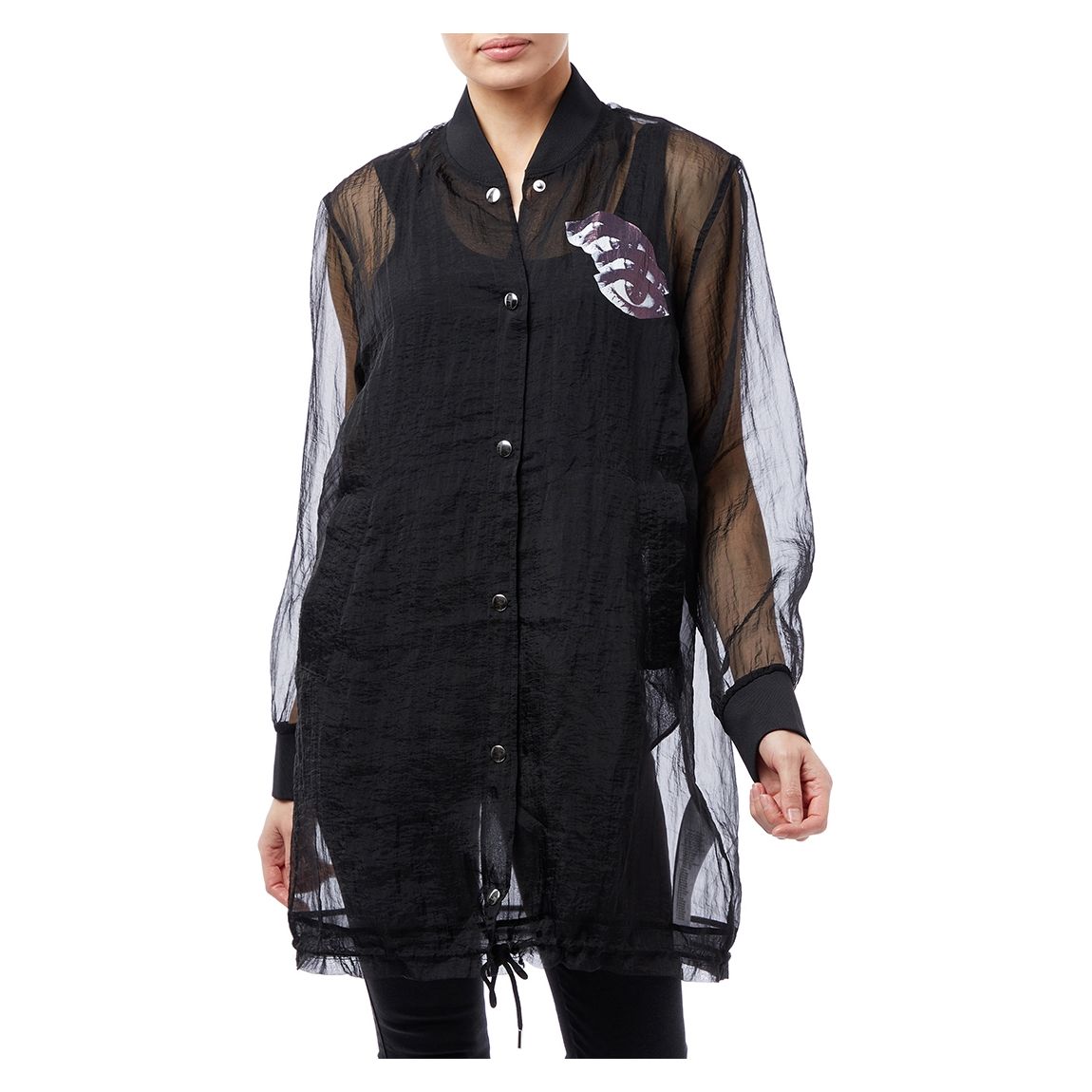Black Clay Sheer Oversized Shirt main product photo