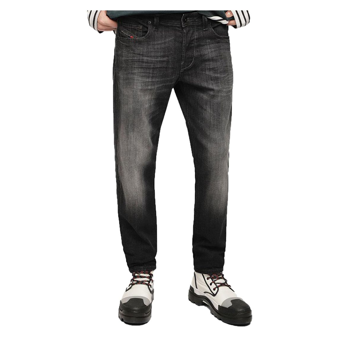 Washed Black Larkee Stretch Jeans main product photo