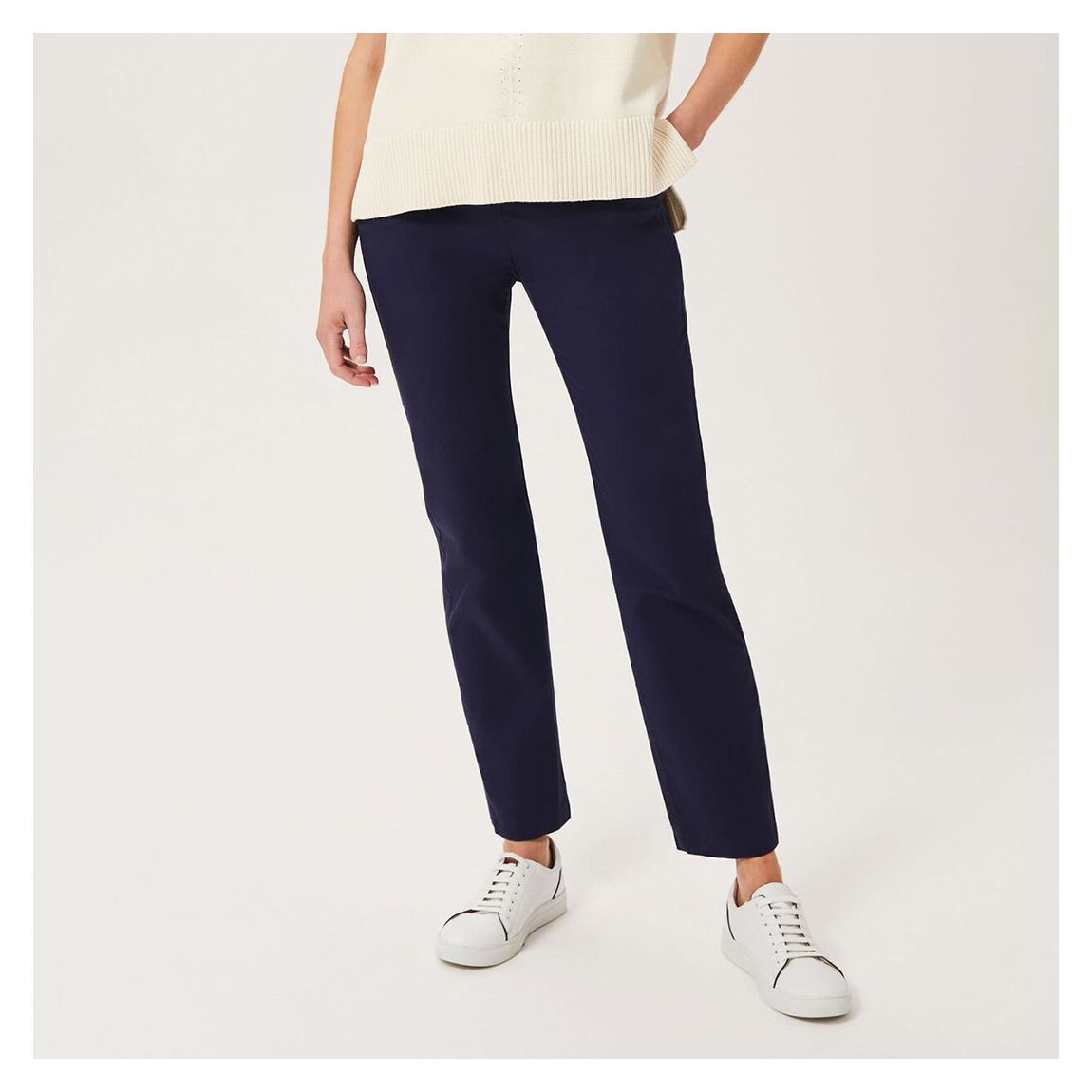 Navy Molly Chino Trousers main product photo