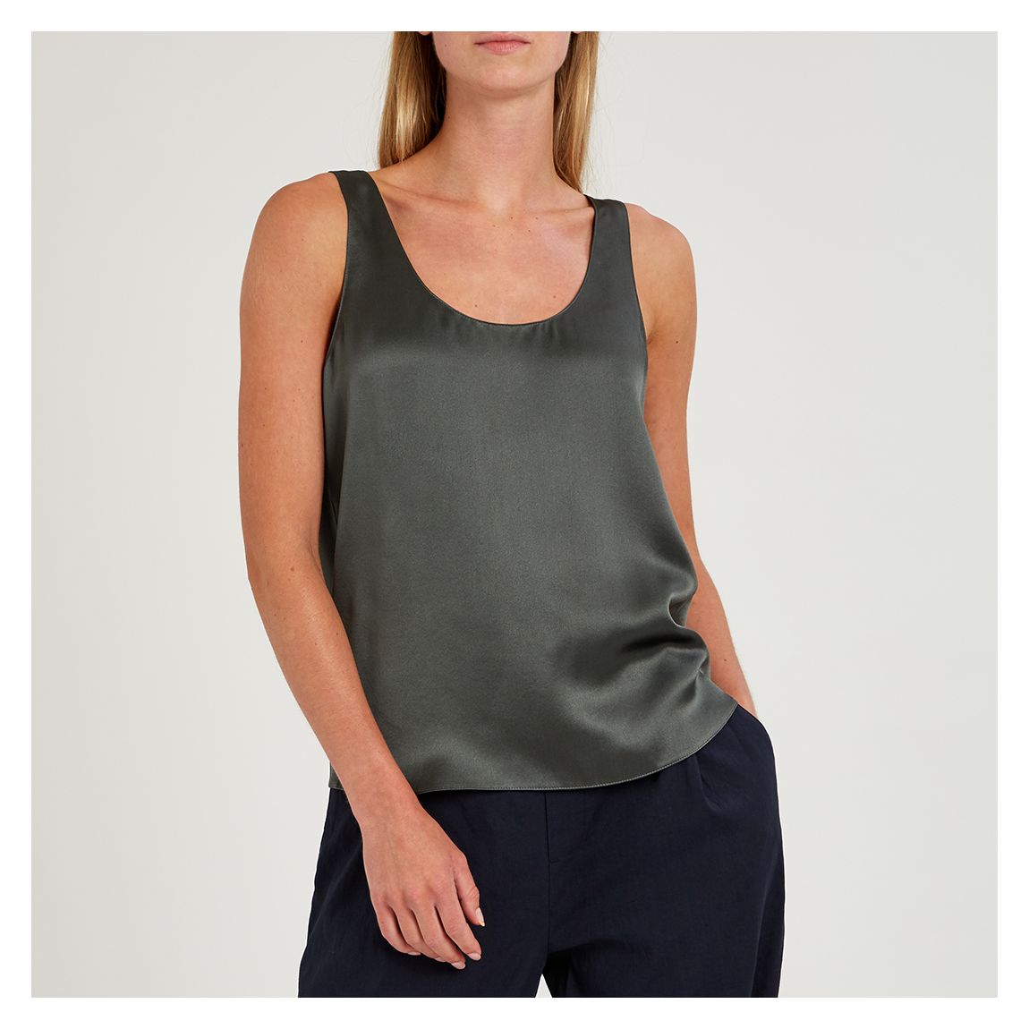 Grey Silk Vest main product photo