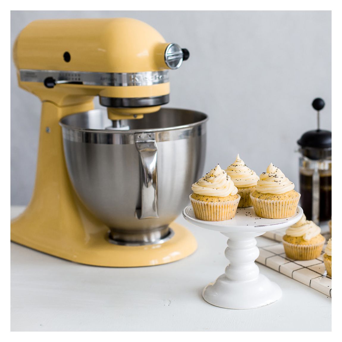 KitchenAid Majestic Yellow 175 Stand Mixer, 4.8L main product photo