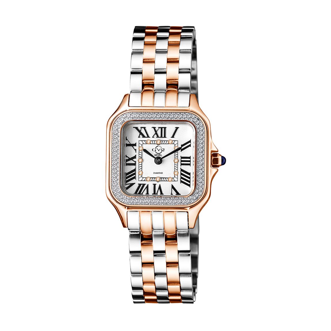 Women's Milan Swiss Silver 2 Tone Rose Gold Watch main product photo