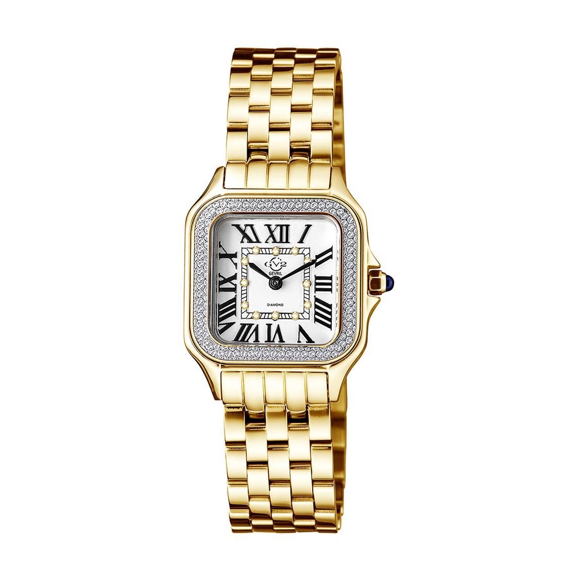 12112B (GV2 Milan Women's Silver Dial IPYG Stainless Steel Watch) main product photo