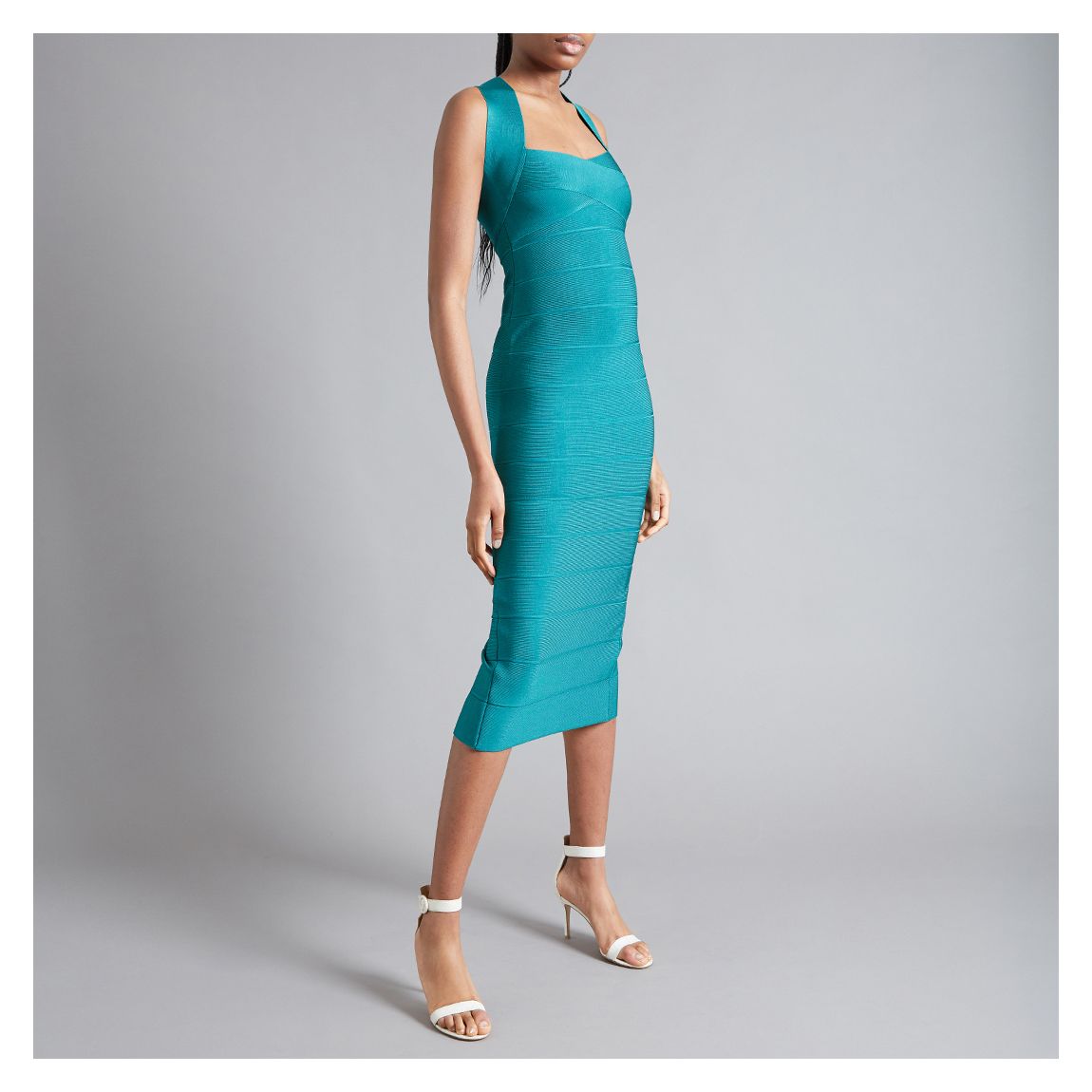 Green Cross Back Midi Dress main product photo