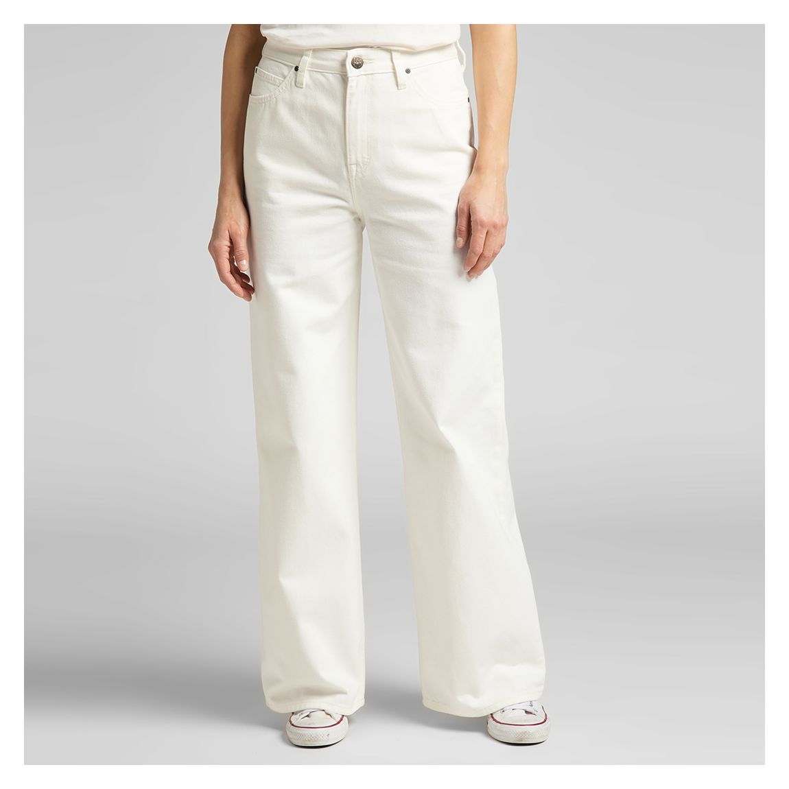 White Stella Flared Jeans main product photo