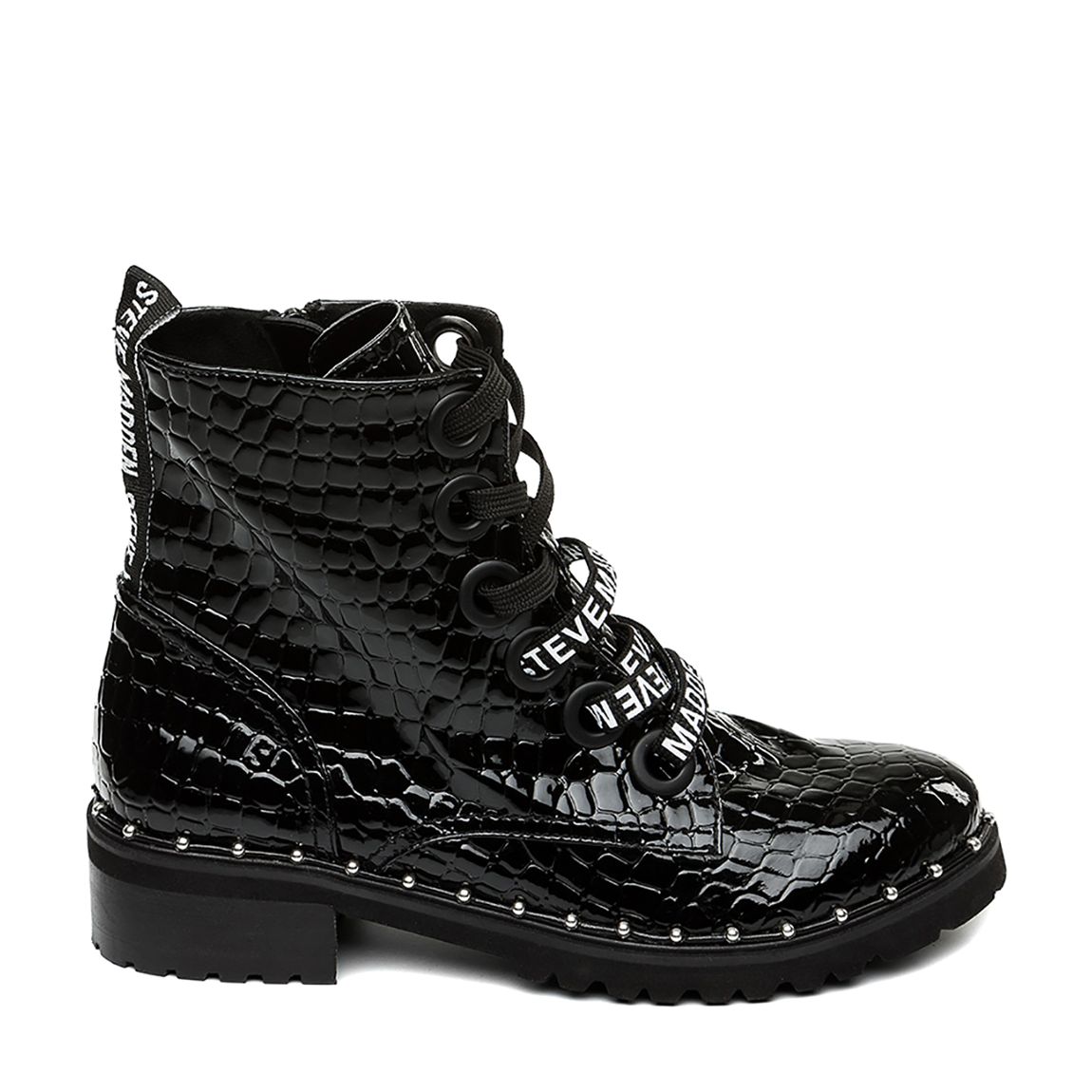 Black Croco Tess Ankle Boots main product photo