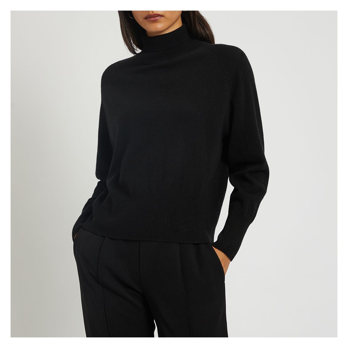 Black Raglan Cashmere Blend Jumper main product photo