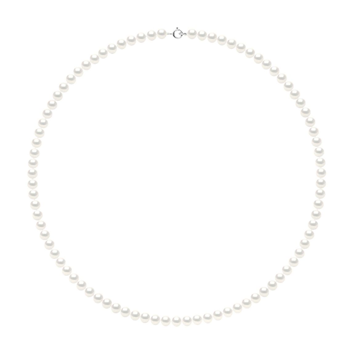 Round Freshwater Pearl White Nacre Necklace main product photo