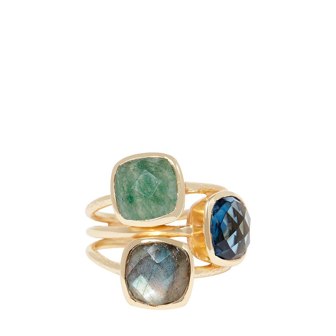Multi Labradorite Aventurine Lolite Ring main product photo