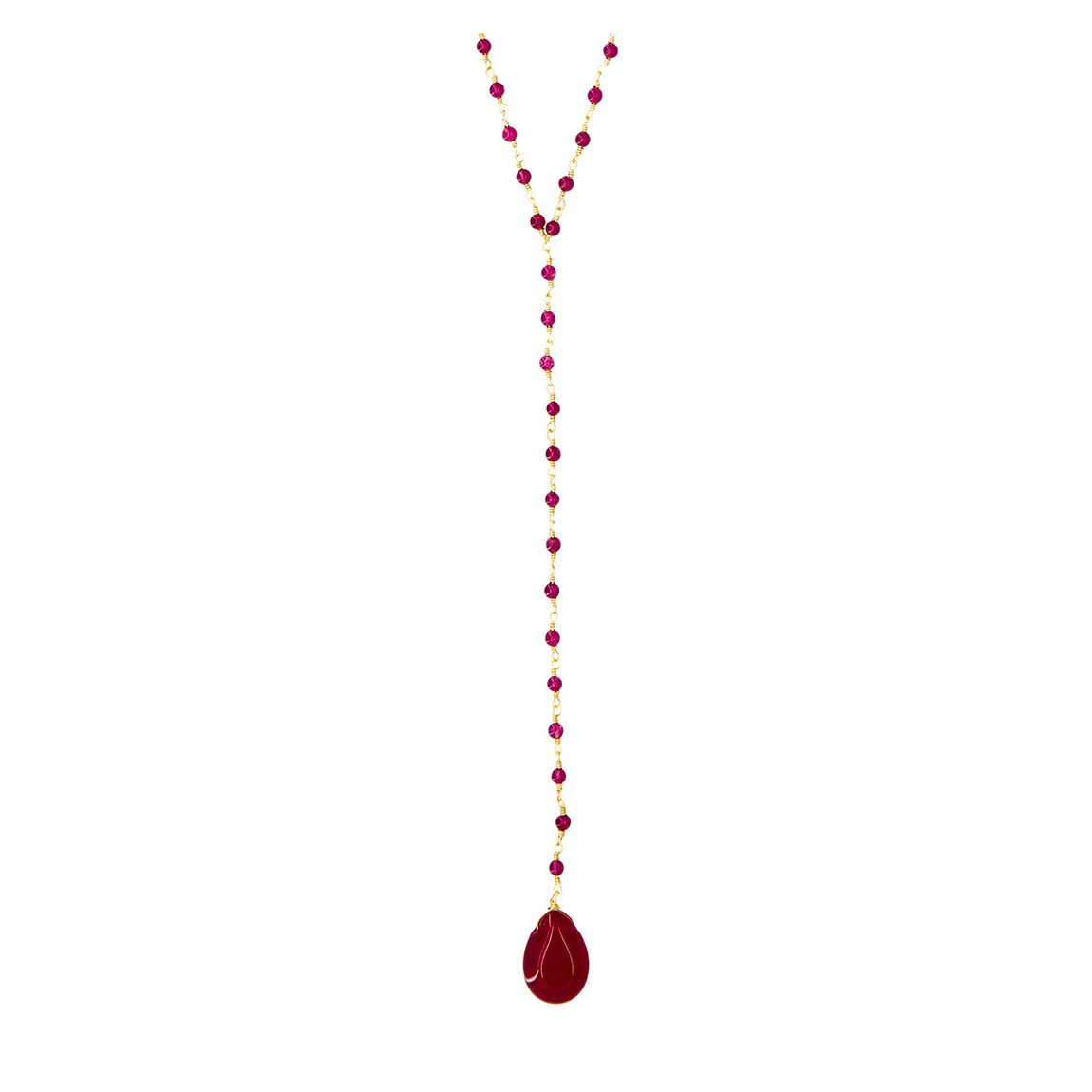 Red Rosie Jade Necklace main product photo