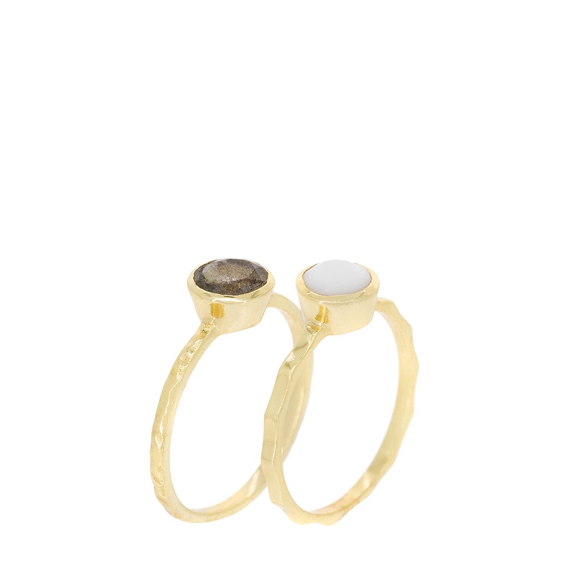 White And Grey Clea Agate Ring main product photo