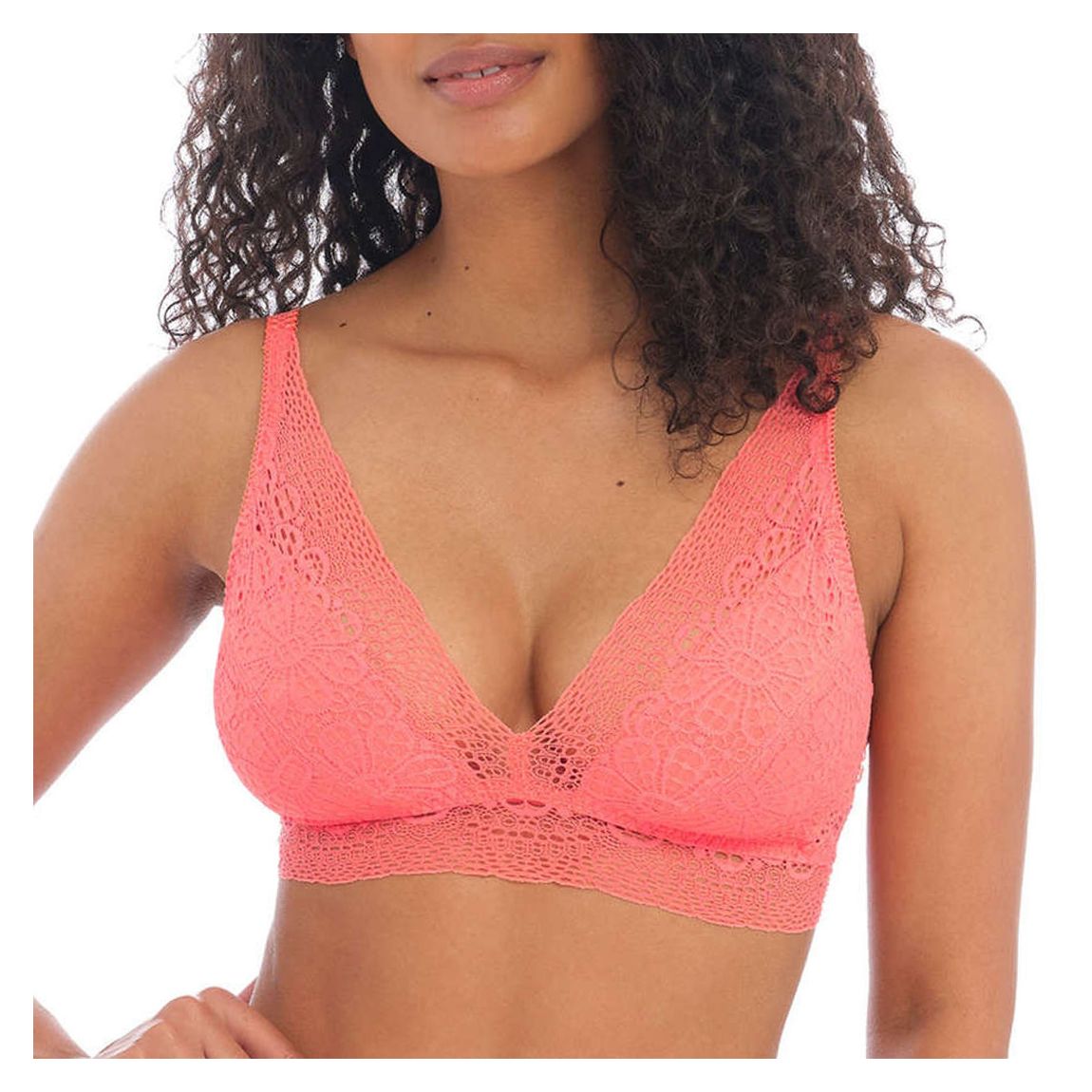 Hot Coral Erin Non Wired Bralette main product photo