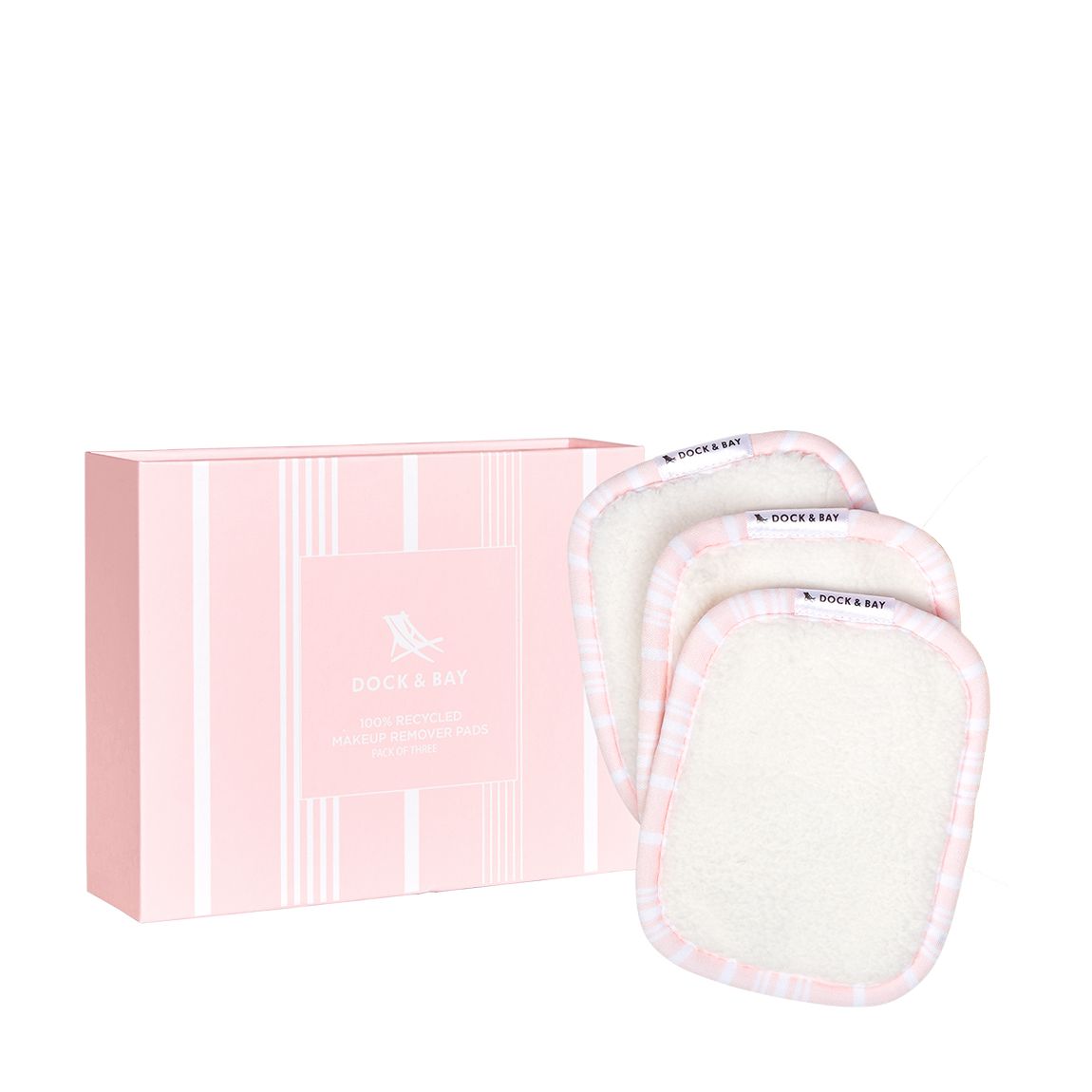 Pack of 3 Reusable Makeup Removers, Peppermint Pink main product photo