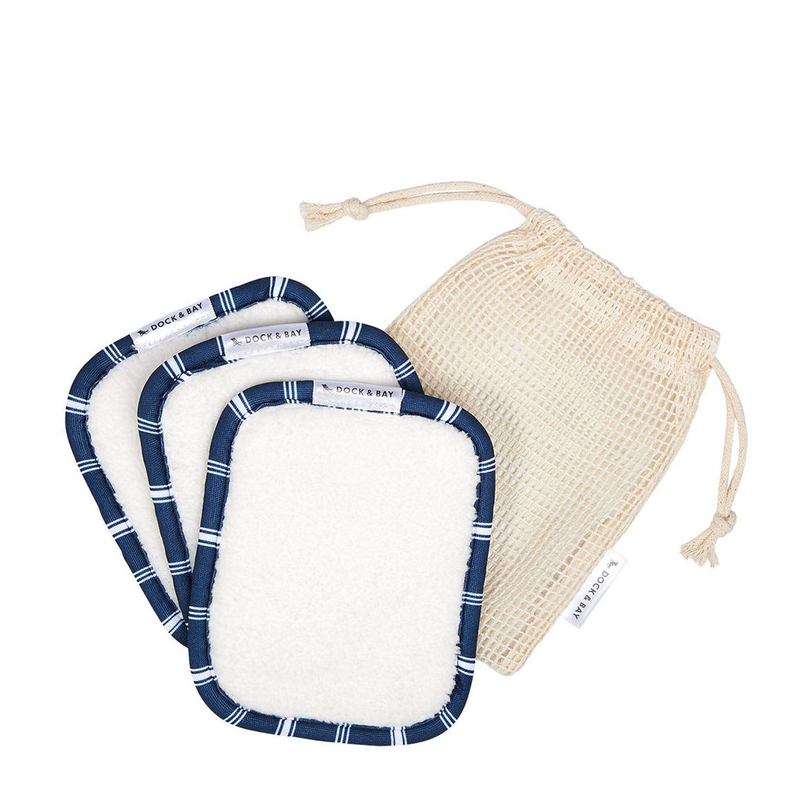 Pack of 3 Reusable Makeup Removers, Patchouli Navy main product photo