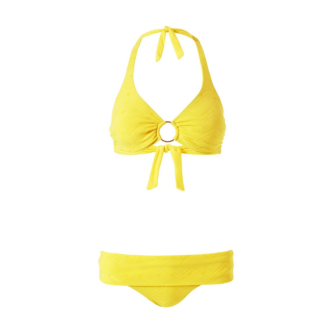 Zigzag Lemon Brussels Bikini Top main product photo