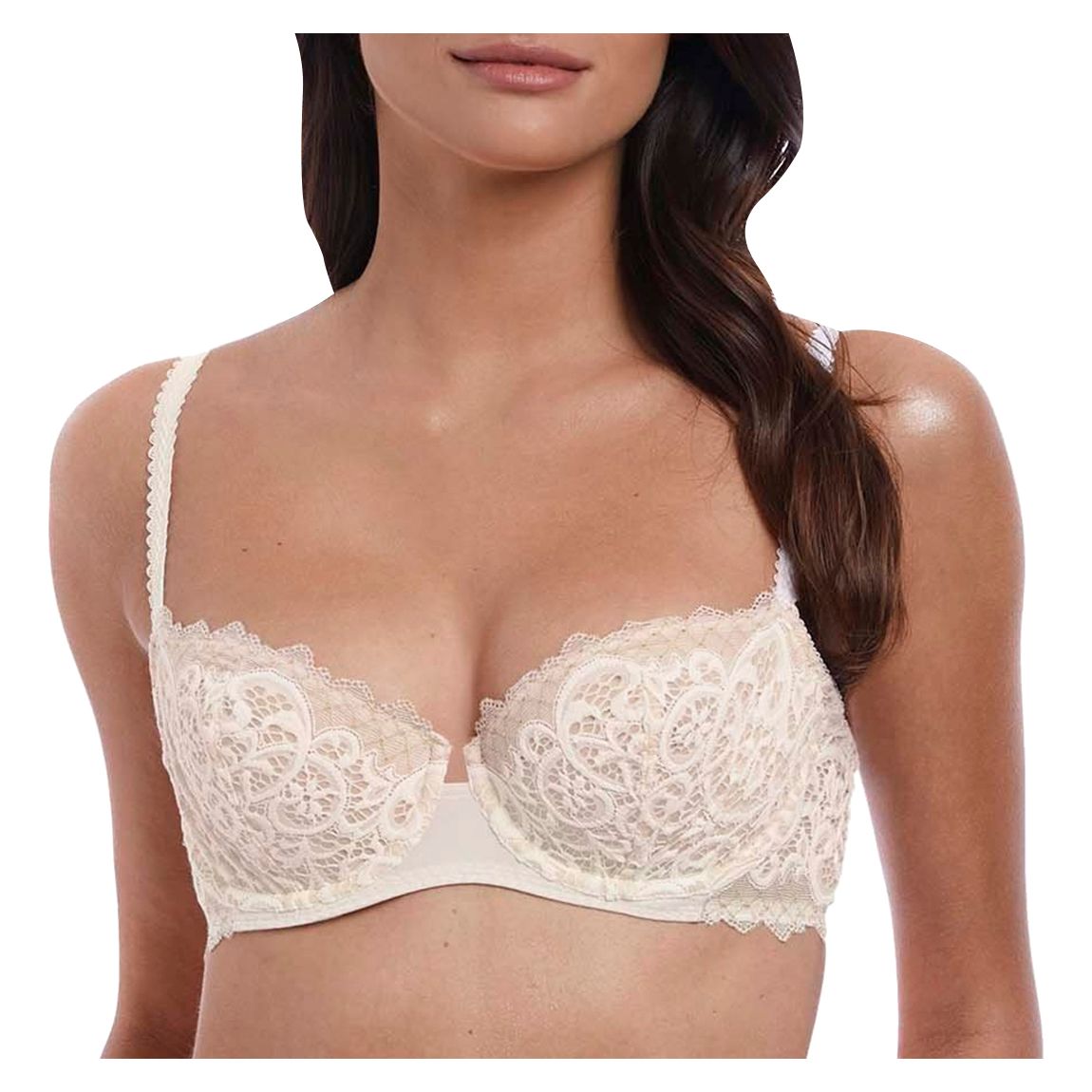 Cream/Powder Lace Essential Balcony Bra main product photo